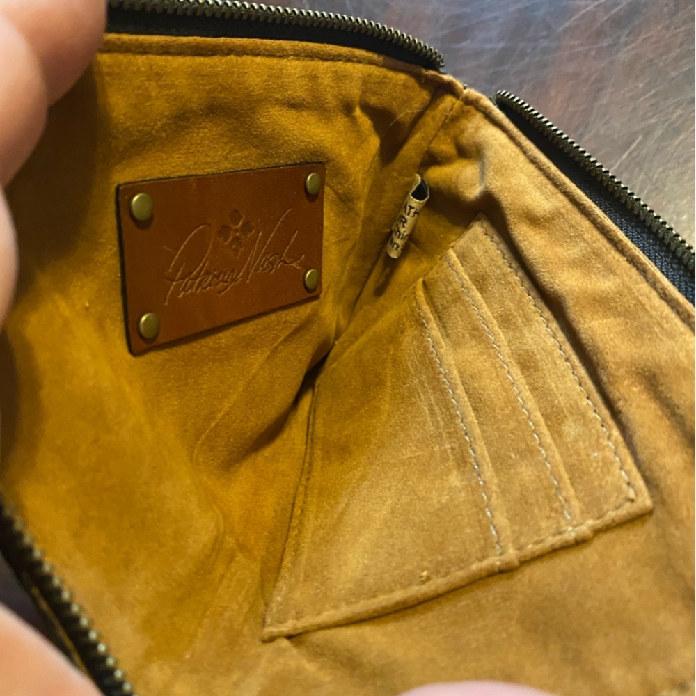 Patricia Nash Cognac Leather Wristlet Clutch - Picture 5 of 8